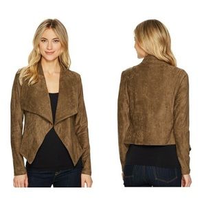 Suede Moto drape jacket